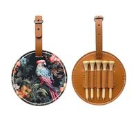 Hummingbird of Prey - Borsa per tee da golf con stampa marrone, design portatile, facile da organizzare