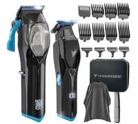 HUMMINGBIRD™ Pro Series - Set tagliacapelli e tagliacapelli - Motore magnetico da 9000 giri/min, lama DLC, trimmer a lama a T zero, ricaricabile USB-C senza fili, super coppia, custodia per il