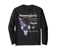 Hummingbird Purple Hummingbirds Appear When Angels Are Near Maglia a Manica