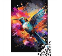 Hummingbird Splash Puzzle in Pezzi Abstract Pop Art 1000 Pezzi Carta Riciclata Per Donne, Regali Per Uomini Puzzle in Pezzi Gioco Educativo Per Rilassarsi 70x50cm/1000pcs
