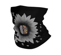 Hummingbird Sunflower Brain Cancer Awareness Ghetta da Collo Antivento Passamontagna Unisex Sciarpa A Mezza Faccia per Yoga Escursionismo Arrampicata 26X30CM