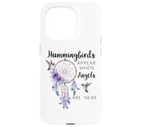 Hummingbirds Appear When Angels Are Near Hummingbird Purple Custodia per iPhone 15 Pro