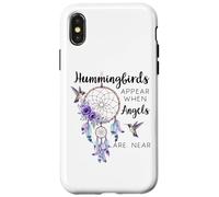 Hummingbirds Appear When Angels Are Near Hummingbird Purple Custodia per iPhone X/XS
