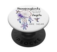 Hummingbirds Appear When Angels Are Near Hummingbird Purple PopSockets PopGrip Adesivo