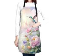 Hummingbirds Flowers Birds Spring Dreamlike Garden Grembiule Regolabile Grembiuli Cucina Multiuso Grembiule Cucina per BBQ Pittura Uomo 70X84cm