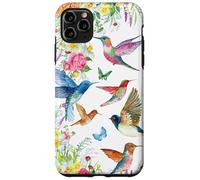 Hummingbirds within Florals and Butterflies Bird Lover Custodia per iPhone 11 Pro Max