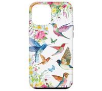Hummingbirds within Florals and Butterflies Bird Lover Custodia per iPhone 12 Pro Max