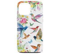 Hummingbirds within Florals and Butterflies Bird Lover Custodia per iPhone 13 Pro Max