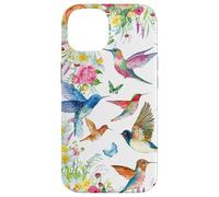 Hummingbirds within Florals and Butterflies Bird Lover Custodia per iPhone 14
