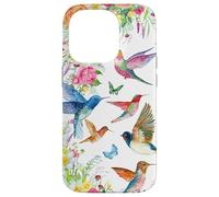 Hummingbirds within Florals and Butterflies Bird Lover Custodia per iPhone 14 Pro