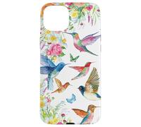 Hummingbirds within Florals and Butterflies Bird Lover Custodia per iPhone 15 Plus