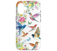 Hummingbirds within Florals and Butterflies Bird Lover Custodia per iPhone 16