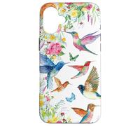 Hummingbirds within Florals and Butterflies Bird Lover Custodia per iPhone 16 Plus