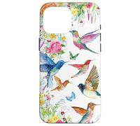 Hummingbirds within Florals and Butterflies Bird Lover Custodia per iPhone 16 Pro Max