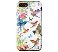Hummingbirds within Florals and Butterflies Bird Lover Custodia per iPhone SE (2020) / 7/8
