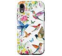 Hummingbirds within Florals and Butterflies Bird Lover Custodia per iPhone XR