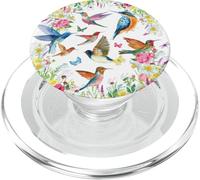 Hummingbirds within Florals and Butterflies Bird Lover PopSockets PopGrip per MagSafe