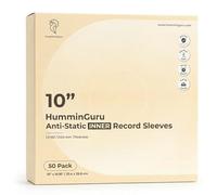 HumminGuru Buste interne per dischi in vinile, 25,4 cm, senza acidi e anti statica, custodia interna in HDPE da 1,5 mil, fondo rotondo, facile inserimento per copertine degli album, confezione da 50