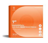 HumminGuru Buste per dischi in vinile buste interne per dischi in vinile, buste esterne, custodie per dischi (Maniche interne rotonde, 7”)