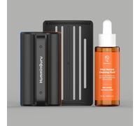 HumminGuru I-Brush - Kit di pulizia per dischi in vinile, antistatico, con doppio cuscinetto in velluto, spazzola per dischi in vinile, soluzione per la pulizia dei dischi senza alcool + portaspazzole