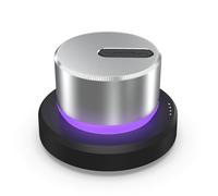 HumminGuru LUMI - Stabilizzatore di Peso e Tester di Velocità per Giradischi, 33/45/78 RPM, Disco Stroboscopico e Luce, 300 g, Morsetto in Alluminio LP per Peso, Lampada a 9 LED a Luce Ambientale