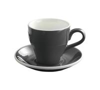 HUMOCHUSON Tazza Cappuccino Tazza Da Caffè In Ceramica Europea Da 280 Ml, Adatta Per Cappuccino, Latte Americano, Stile Moderno E Semplice - Grigio