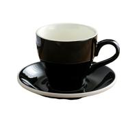 HUMOCHUSON Tazze In Porcellana Tazza Da Caffè In Ceramica Europea Da 280 Ml, Adatta Per Cappuccino, Latte Americano, Stile Moderno E Semplice, Nera