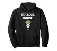 Humor endive minimalist vegetable quote eat love endive Felpa con Cappuccio