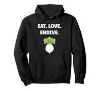 Humor endive minimalist vegetable quote eat love endive Felpa con Cappuccio