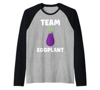 Humor Food Eggplant Simple Team Eggplant Maglia con Maniche Raglan