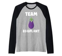 Humor Food Eggplant Simple Team Eggplant Maglia con Maniche Raglan