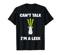 Humor leek minimalist vegetable can't talk i'm a leek Maglietta