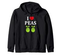 Humor Pea Simple Minimalist Vegetable i Love Peas Felpa con Cappuccio