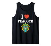 Humor peacock animals minimalist simple i love peacock Canotta