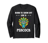 Humor peacock animals quote like a peacock Maglia a Manica