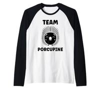 Humor Simple Minimalist Cute Rodent Team Porcupine Maglia con Maniche Raglan