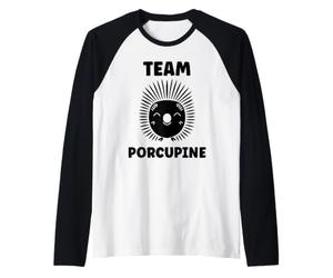 Humor Simple Minimalist Cute Rodent Team Porcupine Maglia con Maniche Raglan