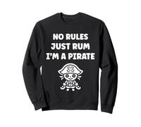 Humor skull pirates funny simple quote just rum pirate Felpa