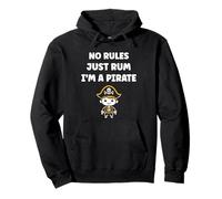 Humor skull pirates funny simple quote just rum pirate Felpa con Cappuccio