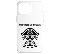 Humor skull pirates minimalist simple captain pirate Custodia per iPhone 16 Pro Max