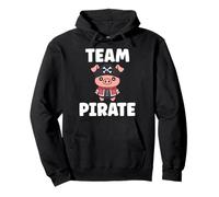 Humor skull pirates minimalist simple team pirate Felpa con Cappuccio