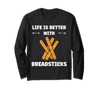 Humor Small Bread Breadstick Life is Better with Breadsticks Maglia a Manica