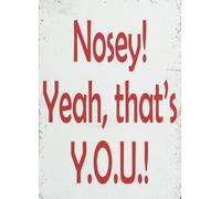 Humorous Nosey Neighbor Wall Decor - Vintage Retro Tin Sign for Garage, Man Cave, Bar Decor, Sarcastic Gift for Friends(Unframed,08x12inch(20x30cm))