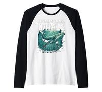 Humpback Whale Specie in ESTINZIONE Salvare Il Mare dei giganti delle Balene Maglia con Maniche Raglan
