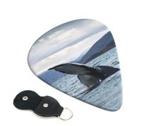 Humpback Whale Tail Ocean Printed Guitar Picks 6 pezzi Plettri per chitarra acustica elettrica plettro per basso elettrico chitarra acustica ukulele sottile medio spessore set 0,96 mm