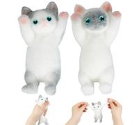 Humtudeit 2 Pezzi Taba Squishy Kit, Fufu Gigante Antistress, Squishi Zampa di Gatto, Squishy Giganti, Giocattolo Gatto Antistress Giocattoli da Spremere di Legami, Squishy Katze Pfote