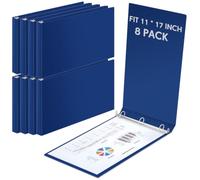 Humyoun 8 raccoglitori a 3 anelli da 8,9 cm, resistenti, per documenti da 28 x 43,2 cm, per progetti artistici, ufficio, casa, luoghi di lavoro (blu navy)