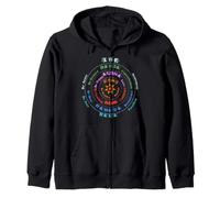Huna Hawaiian Spiritual Symbols Mindset Saggezza Arte Felpa con Cappuccio