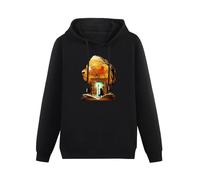 HUNANRENJIA Chronicles of Narnia Black Unisex Hoodies Printed Tee Graphic Pullover for Men Sweatshirts S