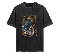 HUNANRENJIA VIVI Orunitia FF9 Ink Effect Black Unisex T-Shirt Printed Tee Graphic Top for Men Shirt M